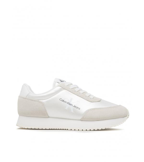 Calvin Klein Jeans Αθλητικά Retro Runner Low Laceup Ny Pearl YW0YW01056 Λευκό