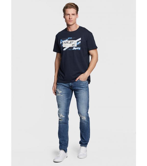 Pepe Jeans T-Shirt Rederick PM508685 Σκούρο μπλε Regular Fit