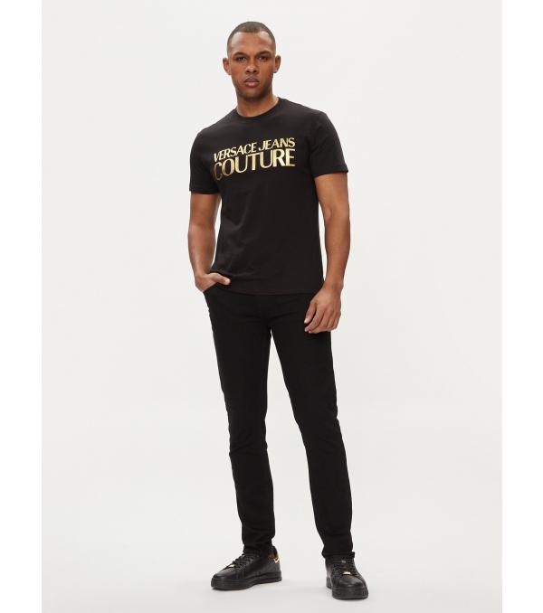 Versace Jeans Couture T-Shirt 76GAHT00 Μαύρο Regular Fit