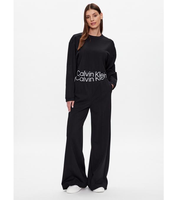 Calvin Klein Performance Μπλούζα 00GWS3W303 Μαύρο Boxy Fit
