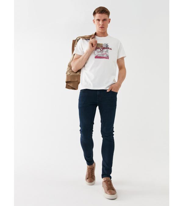 Pepe Jeans T-Shirt Melbourne Tee PM508978 Λευκό Regular Fit