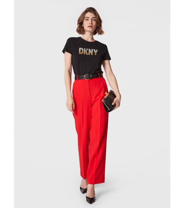 DKNY T-Shirt P2MH7OMQ Μαύρο Regular Fit