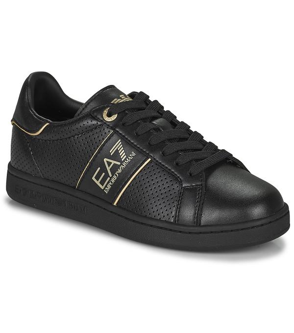 Xαμηλά Sneakers Emporio Armani EA7 CLASSIC SEASONAL Black Διαθέσιμο για γυναίκες. 36 2/3,37 1/3. 