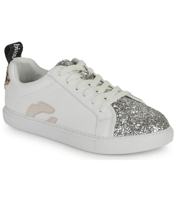 Xαμηλά Sneakers Bons baisers de Paname BETTYS ROSE GLITTER SILVER Άσπρο Διαθέσιμο για γυναίκες. 37. 