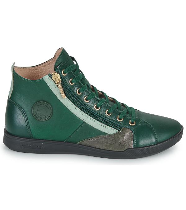 Ψηλά Sneakers Pataugas PALME/MIX Green Διαθέσιμο για γυναίκες. 36,37,38,40. Ευρωπαϊκή κατασκευή