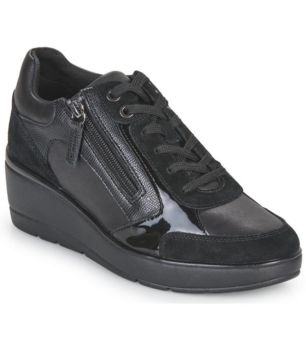 Xαμηλά Sneakers Geox D ILDE Black Διαθέσιμο για γυναίκες. 37. 