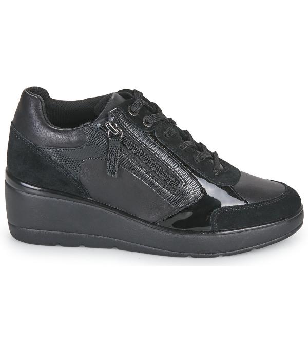 Xαμηλά Sneakers Geox D ILDE Black Διαθέσιμο για γυναίκες. 37. 