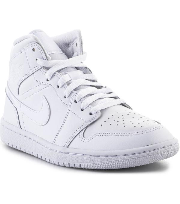 Παπούτσια του Μπάσκετ Nike Air Jordan 1 Mid DV0991-111 Άσπρο Διαθέσιμο για γυναίκες. 38,40,40 1/2,37 1/2,38 1/2. 