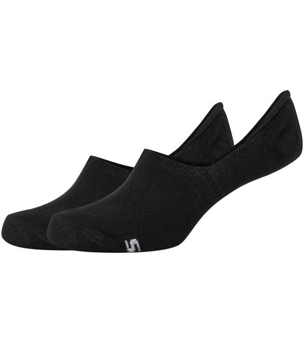 Αθλητικές κάλτσες Skechers 2PPK Basic Footies Socks Black Διαθέσιμο για γυναίκες. 35 / 38,39 / 42. 