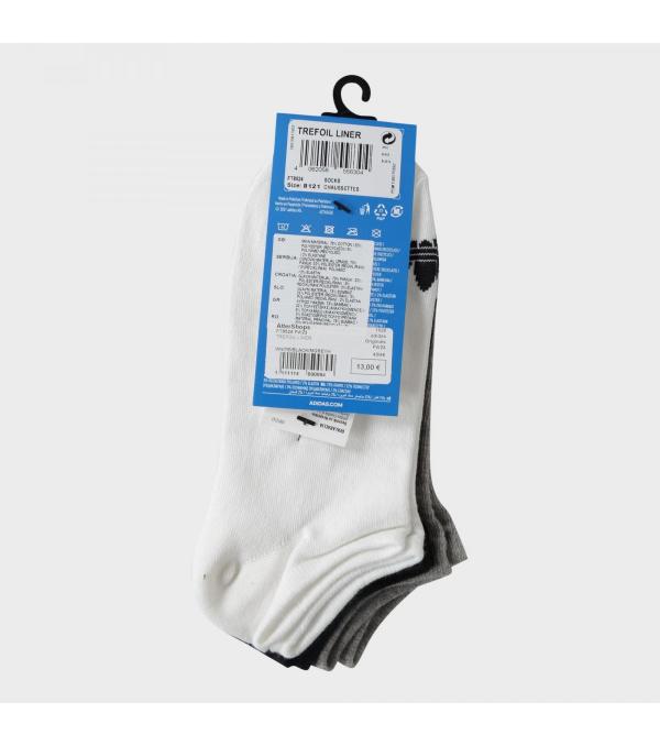 Βρες εδώ τις Trefoil Liner Socks σε συσκευασία των τριών τεμαχίων με rib τελείωμα και ελαφρώς ελαστικό βαμβάκι.