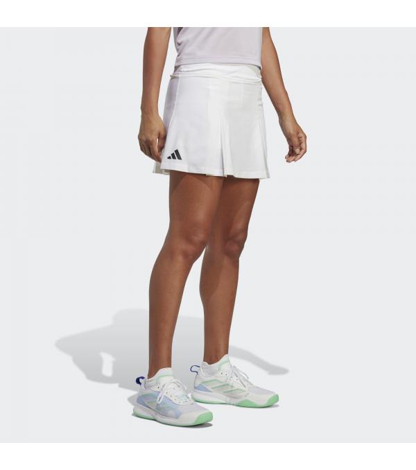 Ξεχώρισε με στυλ και υψηλές επιδόσεις στο γήπεδο του τένις. Αυτή η adidas Club φούστα έχει mesh πιέτες για εντυπωσιακό look και δροσερή αίσθηση. Είναι ελαφρώς ελαστική, κι έχει μαλακό ύφασμα για δροσερή αίσθηση σε κάθε σου κίνηση, και ενσωματωμένο κολάν για αυτοπεποίθηση. Η AEROREADY τεχνολογία που απορροφά την υγρασία σου χαρίζει στεγνή αίσθηση και έλεγχο.Κατασκευασμένο από μια σειρά από ανακυκλωμένα υλικά, αυτό το προϊόν χρησιμοποιεί τουλάχιστον 70% ανακυκλωμένο υλικό και αποτελεί μία από τις λύσεις στην προσπάθειά μας να βάλουμε τέλος στα πλαστικά απορρίμματα.Πληροφορίες• This model is 176 cm and wears a size S. Their chest measures 85 cm and the waist 65 cm.• Κανονική εφαρμογή• Φαρδιά ελαστική μέση• Φούστα: 86% ανακυκλωμένος πολυεστέρας, 14% ελαστάνη απλής ύφανσης• Εσωτερικό κολάν: 91% ανακυκλωμένος πολυεστέρας, 9% single jersey ελαστάνης• AEROREADY• Mesh εσωτερικές πιέτες• Χρώμα: ΛευκόΦροντίδα• Απαγορεύεται το λευκαντικό• Απαγορεύεται το στεγνό καθάρισμα• Στέγνωμα σε στεγνωτήριο σε χαμηλή θερμοκρασία• Μην χρησιμοποιείτε μαλακτικό• Χρησιμοποιήστε μόνο ήπιο απορρυπαντικό• Πλύντε ξεχωριστά• Βγάλτε το από το πλυντήριο αμέσως μετά το πλύσιμο• Απαγορεύεται το σιδέρωμα• Κρύο πλύσιμο στο πλυντήριο σε πρόγραμμα για ευαίσθητα 
