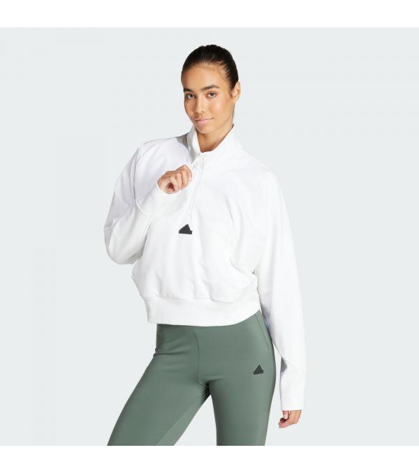 With a gentle touch that channels the good vibes, this adidas track top will keep you grounded through life's demands with its casual yet spirited attitude. When adventure calls, slip your essentials into the zip pockets and set off on an impromptu adventure. AEROREADY manages moisture, while the jersey lining provides elevated comfort. The quarter zip and stand-up collar add additional coverage when needed.By choosing recycled, adidas are able to reuse materials that have already been created, which helps to reduce waste. Renewable materials choices will help us to remove our reliance on finite resources. Our products made with a blend of recycled and renewable materials feature at least 70% total of these materials.Πληροφορίες• This model is 172 cm and wears a size 36. Their chest measures 83 cm and the waist 65 cm.• Contains a minimum of 70% recycled and renewable content• Loose fit• Quarter-zip with stand-up collar• 88% recycled polyester, 12% elastane doubleweave• Jersey lining• AEROREADY• Front zip pockets• Ribbed cuffs and hem• Moisture-wicking• Χρώμα: WhiteΦροντίδα• Απαγορεύεται το λευκαντικό• Απαγορεύεται το στεγνό καθάρισμα• Στέγνωμα σε στεγνωτήριο σε χαμηλή θερμοκρασία• Μην χρησιμοποιείτε μαλακτικό• Χρησιμοποιήστε μόνο ήπιο απορρυπαντικό• Πλύσιμο με κλειστά φερμουάρ• Απαγορεύεται το σιδέρωμα• Κρύο πλύσιμο στο πλυντήριο σε ήπιο πρόγραμμα για ευαίσθητα 
