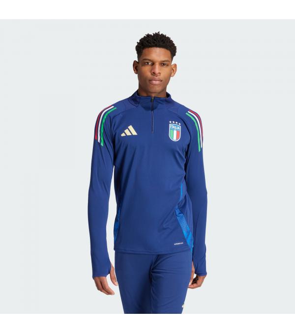 Be seen on the pitch in this Italy training top from adidas. Hit your football stride while you show off a striking design complete with a heat-applied badge and green, white and red 3-Stripes. Moisture-managing AEROREADY keeps you feeling fresh as the minutes tick down, no matter how hard the coach pushes you to perform.This product is made with 100% recycled materials. By reusing materials that have already been created, adidas help to reduce waste and our reliance on finite resources and reduce the footprint of the products adidas make.Πληροφορίες• This model is 185 cm and wears a size 50. Their chest measures 95 cm and the waist 82 cm.• Slim fit• Quarter zip with ribbed stand-up collar• 100% recycled polyester interlock• AEROREADY• Mesh inserts on shoulders and sides• Thumbholes on cuffs• Italy heat-applied crest• Χρώμα: BlueΦροντίδα• Απαγορεύεται το λευκαντικό• Απαγορεύεται το στεγνό καθάρισμα• Στέγνωμα σε στεγνωτήριο σε χαμηλή θερμοκρασία• Μην χρησιμοποιείτε μαλακτικό• Χρησιμοποιήστε μόνο ήπιο απορρυπαντικό• Πλύντε τα σκούρα χρώματα ξεχωριστά• Πλύσιμο με κλειστά φερμουάρ• Πλύντε και σιδερώστε από την ανάποδη• Πλύσιμο με όμοια χρώματα• Σιδέρωμα σε χαμηλή θερμοκρασία• Κρύο πλύσιμο στο πλυντήριο 