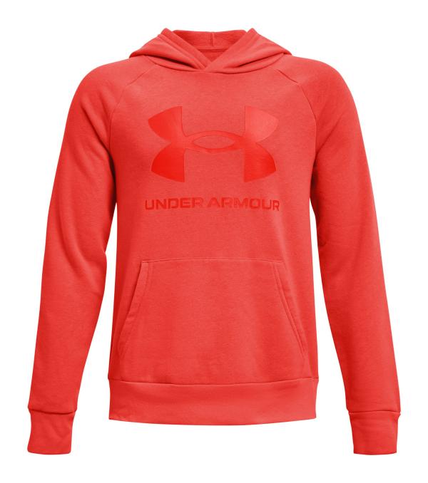 This Under Armour Rival Fleece Kids' Hoodie comes in a loose fit made of durable, breathable and very comfortable material with a large proportion of cotton.