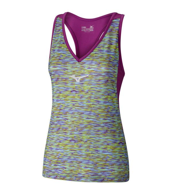 The Mizuno Printed Women's Tank has a lightweight stretchable performance material for better freedom of movement.