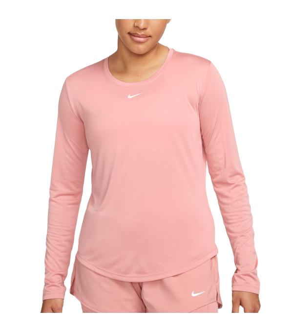 The Nike Dri-FIT One Top is our most versatile shirt, designed for all the ways you work out—from the machines to the mat to the miles. Soft, smooth fabric (made with 100% recycled polyester fibers) comes in a breathable silhouette to keep you cool and dry.