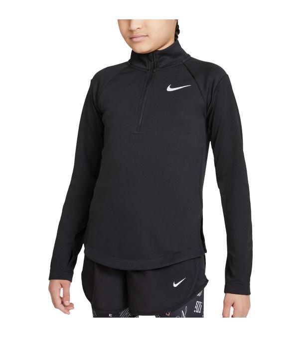 On your marks, get set, GO! The Nike Dri-FIT Top pushes the pace with a lightweight and breathable layer for your walk, run or jog. Sweat-wicking technology helps you stay dry and cool with every step.