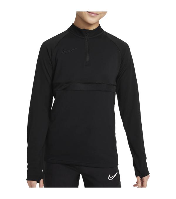 Take your daily workout to the next level with the Nike Dri-FIT Academy Training Top. The soft fabric with sweat-wicking technology has a mesh lining for a dry feeling during training. It also has hidden thumb slots that hold the sleeves in place. This product is made with 100% recycled polyester fibers.