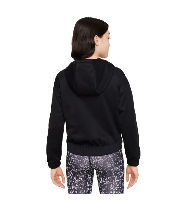 Chilly weather doesn’t stand a chance against our Nike Therma-FIT Hoodie. It's made to help insulate you against the cold and wind so you can keep on playing. A slightly cropped hem means it pairs perfectly with your favorite high-waisted pants or leggings.