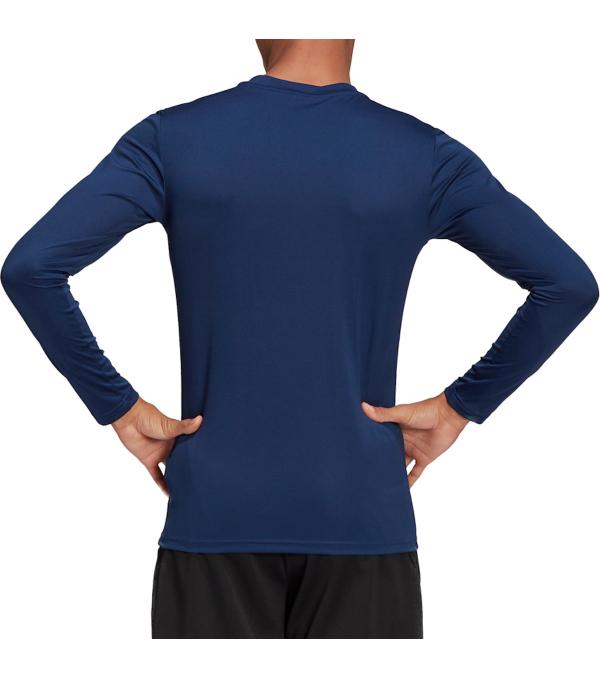 The adidas Team Base Men's Long-Sleeve Top will be the first layer of clothing under a football jersey during training. It has a V-neckline. The Aeroready technology wicks excess moisture away and retains heat.
