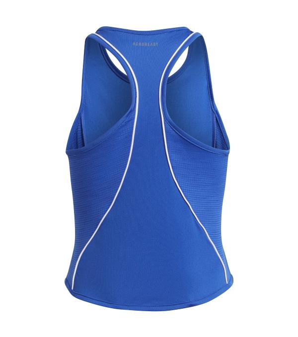 Express yourself freely on the tennis court. This adidas Pop-Up Girl's Tennis Tank stands out with details in different colors and a low neckline. The breathable mesh sections work with AEROREADY technology that absorbs moisture and gives you a cool feeling until the end of the game.