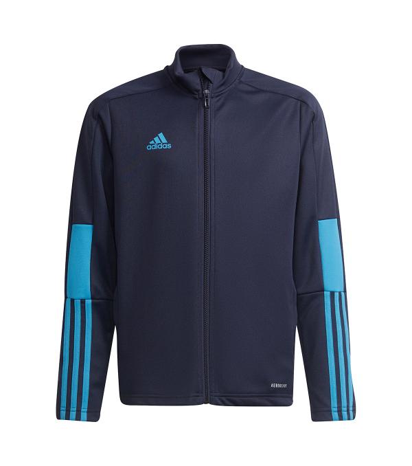The beauty of the beautiful game? Everyone can play. And now they can all show off their Tiro style while they do it. This juniors' adidas football jacket makes a handy extra layer whether you're on the way to training or sharpening your skills on the pitch. Moisture-wicking AEROREADY keeps you fresh and focused whatever comes next.