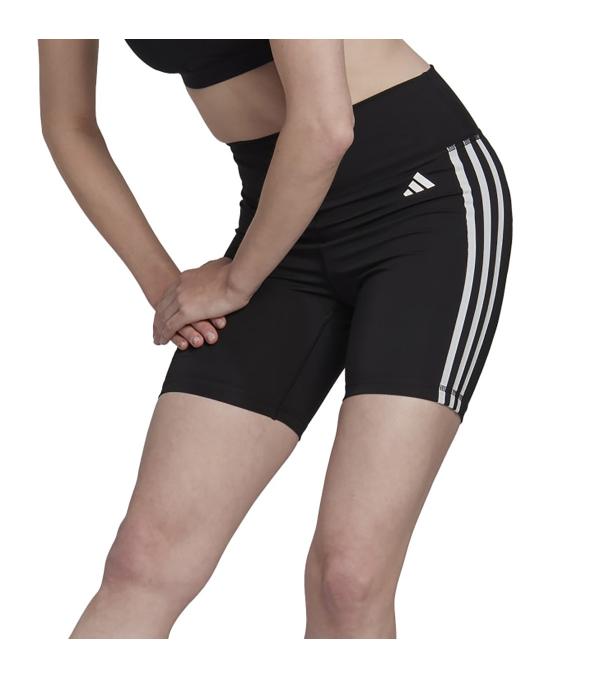 Simple and comfortable. Move any way you want without distractions when you're wearing these short tights. A high-rise waist lays flat and smooth, so you can train knowing it'll stay put. No matter how hard you push your limits, you'll feel dry with adidas AEROREADY. Soft, sleek fabric with just enough stretch seals the deal.