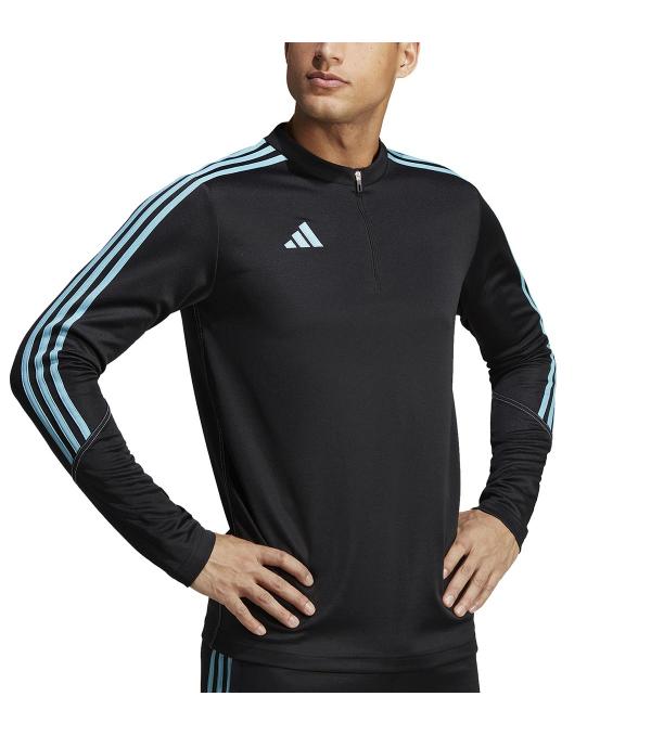 Wear this adidas Tiro 23 Club training top on cold days. For warmth, close the 1/4 zip and adjust the sleeves with thumb holes. The AEROREADY fabric gives you a dry feeling, while the soft knitted fabric gives you comfort until you get back to the changing room. This product is made from 100% recycled material and is just one of the solutions in our quest to end plastic waste.