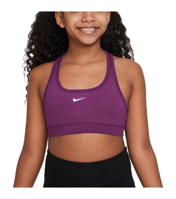 With a snug racerback design, the Nike Swoosh Sports Bra is more than just comfortable—it sends sweat packing. Our lightweight fabric moves sweat away from your body to help you stay dry, cool and focused, so you never have to sit a play out.