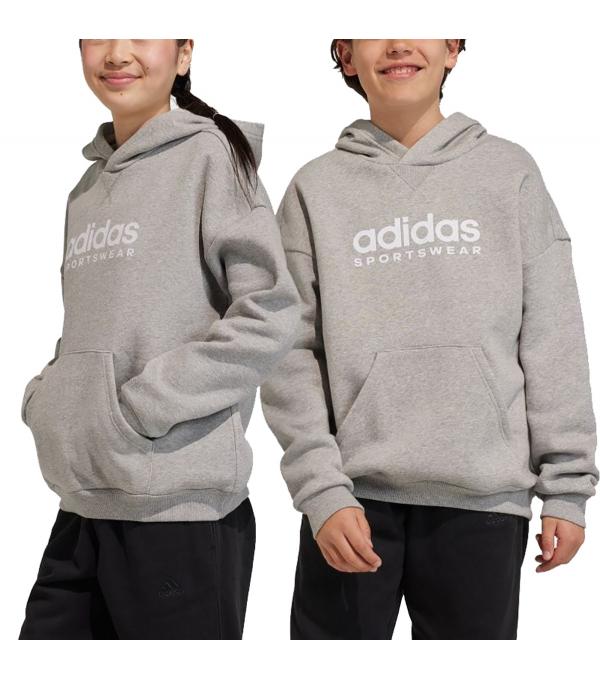 A classic hoodie that deserves a space in your closet. Made with fleece for a cosy feel, this juniors' adidas hoodie will get plenty of wear when the weather turns cold. The slightly oversized shape is easy to throw on over joggers or jeans. The lettering across the front makes a bold statement.