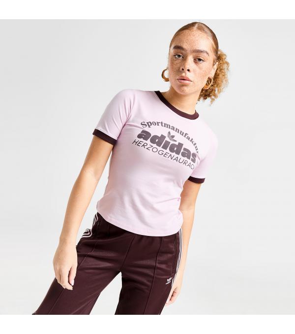 Ολοκλήρωσε το απόλυτο retro-inspired look με το Retro Graphic Slim T-shirt της adidas Originals, σε ροζ colourway με μπορντό πινελιές. Είναι σχεδιασμένο σε στενή γραμμή για figure-hugging εφαρμογή, από σούπερ μαλακό και ελαστικό ύφασμα που εξασφαλίζει καθημερινή άνεση και ελευθερία κινήσεων. Διαθέτει ριμπ λαιμόκοψη για σταθερή εφαρμογή, αλλά και cuffed τελειώματα στα κοντά μανίκια για sports energy.             Σύνθεση & Φροντίδα Ύφασμα: 93% Βαμβάκι/ 7% Ελαστάνη Φροντίδα: Πλύσιμο στο πλυντήριο              Size & Fit Eφαρμογή: Στενή Διαστάσεις Μοντέλου: Το μοντέλο έχει ύψος 170 εκ και φοράει μέγεθος Small            Άλλες Πληροφορίες Χρώμα: Ροζ        