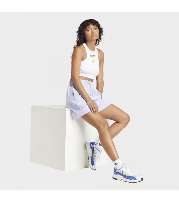 Step up your street looks με την Adibreak αμάνικη μπλούζα της adidas Originals, σε λευκό colourway. Είναι σχεδιασμένη σε στενή γραμμή για να αγκαλιάζει τέλεια το σώμα, από μαλακό και ελαστικό ύφασμα για απόλυτη καθημερινή άνεση και ευκινησία. Διαθέτει στρογγυλή λαιμόκοψη για κλασσικό στιλ, και cropped σχεδιασμό για laidback vibes.             Σύνθεση & Φροντίδα Ύφασμα: 43% Βαμβάκι/ 43% Βισκόζη/ 14% Ελαστάνη Φροντίδα: Πλύσιμο στο πλυντήριο              Size & Fit Eφαρμογή: Στενή  Design: Cropped Διαστάσεις Μοντέλου: Το μοντέλο έχει ύψος 170 εκ και φοράει μέγεθος Small            Άλλες Πληροφορίες Χρώμα: Λευκό        