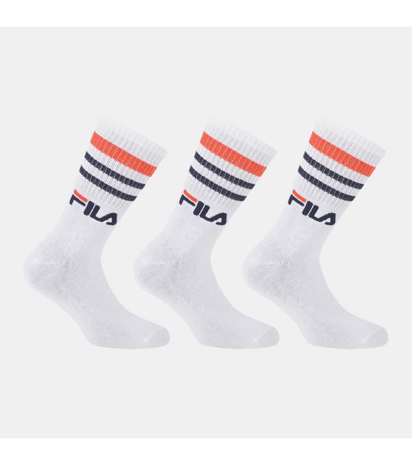 ΚΑΛΤΣΕΣ ΜΕ ΜΟΝΑΔΙΚΟ ΣΤΥΛ FILA. Ταίριαξε τις κλασικές κάλτσες Fila Unique Lifestyle Socks White (F9090-300) με τα αγαπημένα σου sneakers για μοναδικά outfits. • Kανονική εφαρμογή και ελαστικότητα • Σύνθεση: 80% βαμβάκι / 18% Πολυεστέρας / 2% Ελαστάνη • Συσκευασία με 3 ζευγάρια • Κωδικός προϊόντος : F9090-300