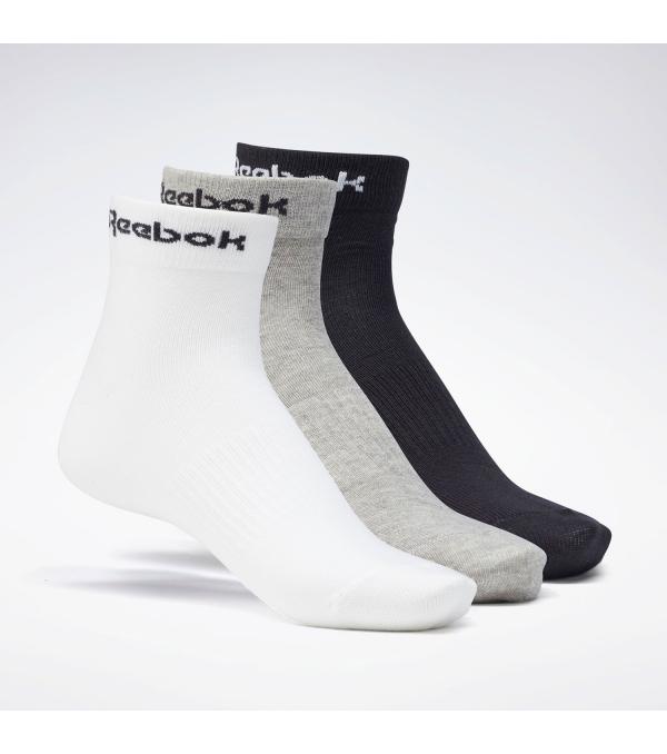 ΑΝΕΤΕΣ ΚΑΛΤΣΕΣ ΜΕΧΡΙ ΤΟΝ ΑΣΤΡΑΓΑΛΟ. Οι κάλτσες προπόνησης Reebok Active Core Ankle Socks 3 Pairs (GH8168) διαθέτουν ενισχυμένη υποστήριξη και θα παραμείνουν στη θέση τους στις έντονες προπονήσεις σου. • Σύνθεση : 66% cotton / 29% polyester / 3 % elastane / 2% nylon • 3 ζευγάρια ανά πακέτο • Μήκος ως τον αστράγαλο • Κωδικός προϊόντος : GH8168