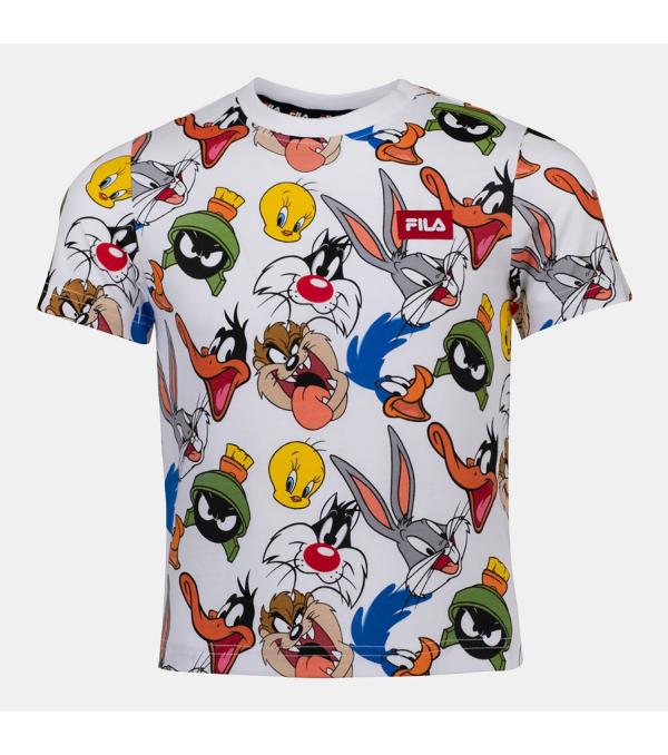 ΠΑΙΔΙΚΟ ΚΟΝΤΟΜΑΝΙΚΟ ΜΠΛΟΥΖΑΚΙ ME LOONEY TUNES ΕΜΠΝΕΥΣΗ! Ανετο παιδικό κοντομάνικο μπλουζάκι Fila Looney Tunes Lausnitz T-Shirt White (FAK0040-13024) για κάθε δραστηριότητα, με τύπωμα με τα αγαπημένα Looney Tunes.