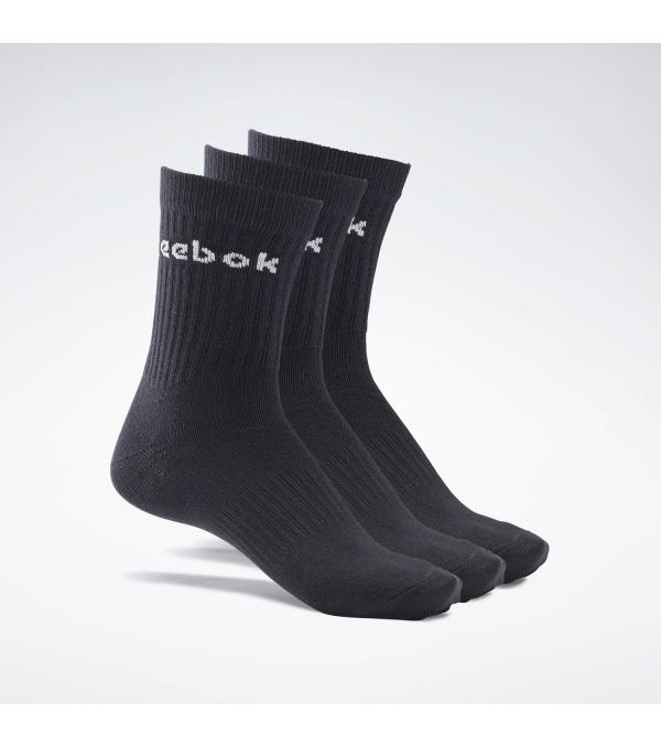 ΒΑΜΒΑΚΕΡΕΣ ΚΑΛΤΣΕΣ ΠΡΟΠΟΝΗΣΗΣ. Προσεξε τα πόδια σου κατα τη διάρκεια της προπόνησης. Οι αθλητικές κάλτσες Reebok Active Core Crew Socks Black (GH0331) είναι κατασκευασμένες απο άνετο βαμβάκι και διαθέτουν αντιολισθητικό ριμπ σχεδιασμό. • Σύνθεση: 65% cotton / 31% polyester / 3% elastane / 1% nylon • 3 Ζευγάρια ανά συσκευασία • Ribbed cuffs help keep socks in place • Sock umbrella • Χρώμα προϊόντος: Black • Κωδικος προϊόντος: GH0331