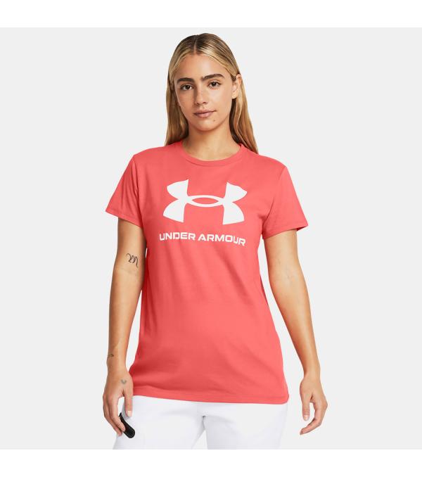 ΑΝΕΤΟ T-SHIRT ΓΙΑ ΤΗ ΒΟΛΤΑ Η ΤΟ ΓΥΜΝΑΣΤΗΡΙΟ. Γυναικεία κοντομάνικη μπλούζα Under Armour Live Sportstyle Graphic T-Shirt Red (1356305-811) με χαλαρή εφαρμογή και απαλό ύφασμα για άνεση κάθε μέρα. Κατάλληλη και για το γυμναστήριο. • Χαλαρή εφαρμογή για άνεση • Στρογγυλή ριμπ λαιμόκοψη • Μεγάλο τύπωμα UA logo στο στήθος • Πολύ μαλακό βαμβακερό ύφασμα για άνεση όλη τη μέρα • 60% Βαμβάκι/ 40% Πολυεστέρας • Κωδικός προϊόντος : 1356305-811