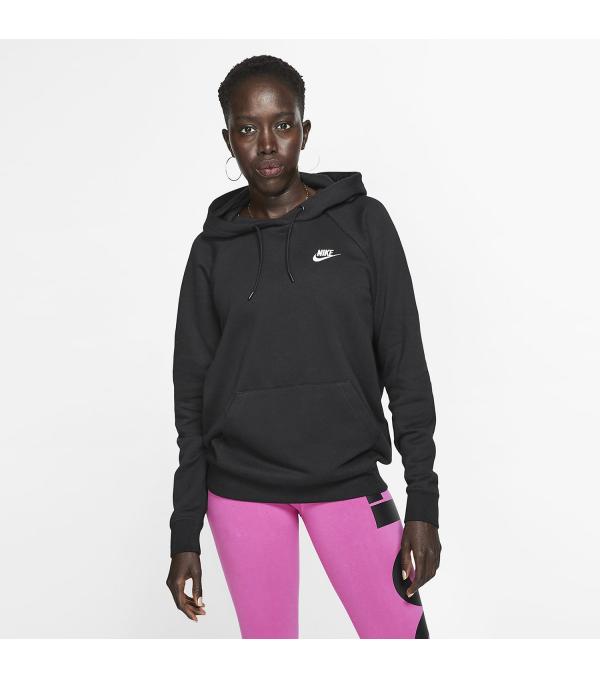Χαλαρώστε στο Nike Sportswear Essential Women's Fleece Pullover Hoodie, το φούτερ σου για άνεση όλη την ημέρα. Φτιαγμένο από μαλακό ημι-βουρτσισμένο fleece, διαθέτει ρυθμιζόμενη κουκούλα και τσέπη καγκουρό.          Πληροφορίες • Σύνθεση: 80% βαμβάκι / 20% πολυεστέρας. Επένδυση κουκούλας: 100% βαμβάκι • Κανονική εφαρμογή • Ημι-βουρτσισμένο ύφασμα από fleece έχει απαλή, ελαφριά αίσθηση, ιδανικό για καθημερινή χρήση • Μια τσέπη καγκουρό αποθηκεύει τα πράγματά σου • Mανσέτες και στρίφωμα • Κουκούλα με ρυθμιζόμενο κορδόνι          Extra Λεπτομέρειες • Τυπωμένη Στάμπα Nike στο στήθος • Χρώμα: Μαύρο
